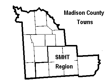 Madison County Outline Map w towns & SMHT